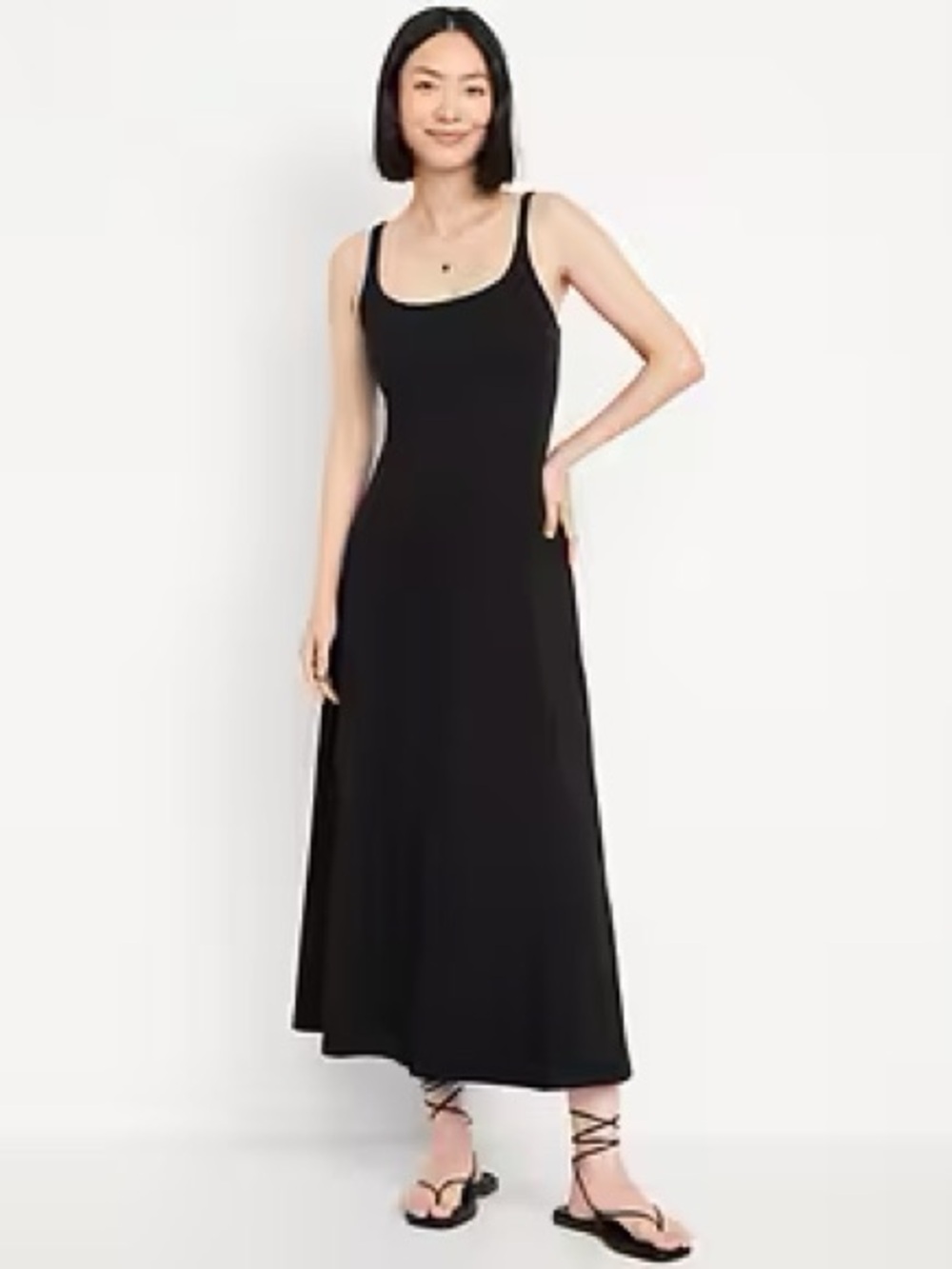 Old Navy Fit and Flare Rib Knit Maxi Dress